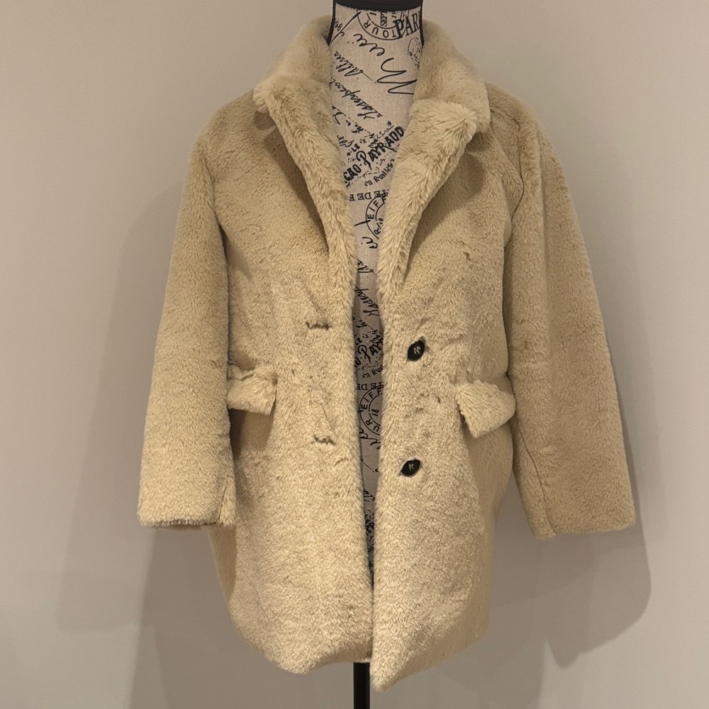 Zara Kids Cream Teddy Jacket
